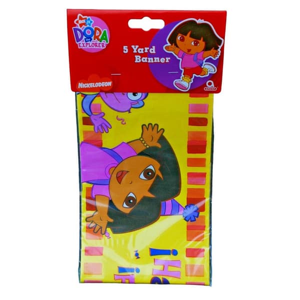 Dora The Explorer Vänner Happy Birthday Banner Yellow/Orange/Pink One Size