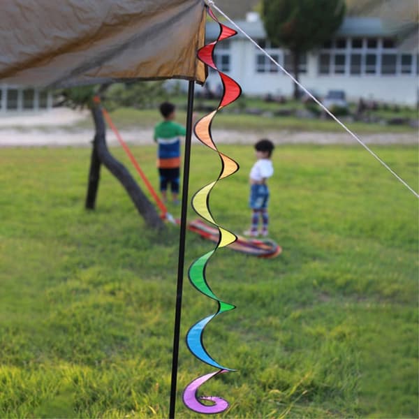 1,6 m Pride Rainbow spiral vind spinner telt flag dekoration