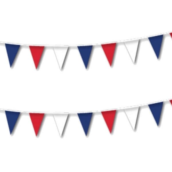 France Flag Bunting 7.7m Blue/Red/White 7.7m