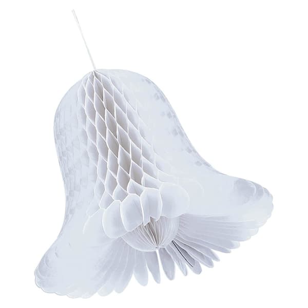 Amscan Honeycomb Wedding Bells Bridal Hanging Decoration (Pack of 2) White 9in