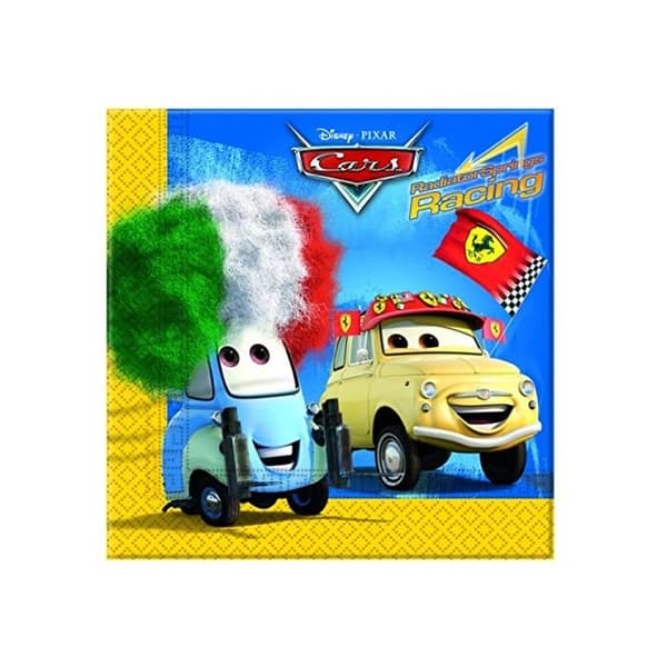 Cars Radiator Springs Racing Disposable Napkins (Pack of 20) Multicoloured One Size