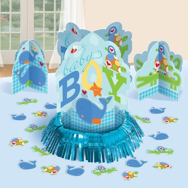 Amscan Ahoy Baby Boy Party Decoration Blue/Yellow/Green One Size