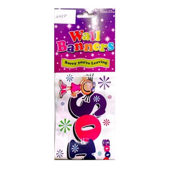 Simon Elvin Sorry You´re Leaving Wall Banner Multicoloured One Size