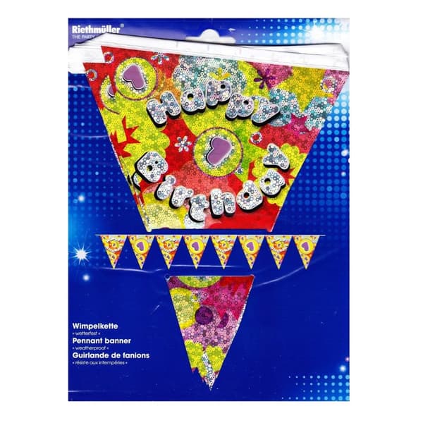 Amscan Holographic 1st Birthday Banner Multicoloured One Size