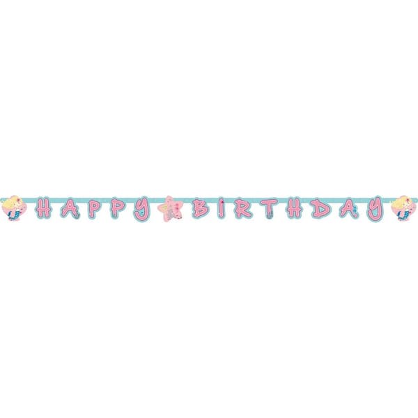 Amscan Mermaid Birthday Banner Multicoloured One Size