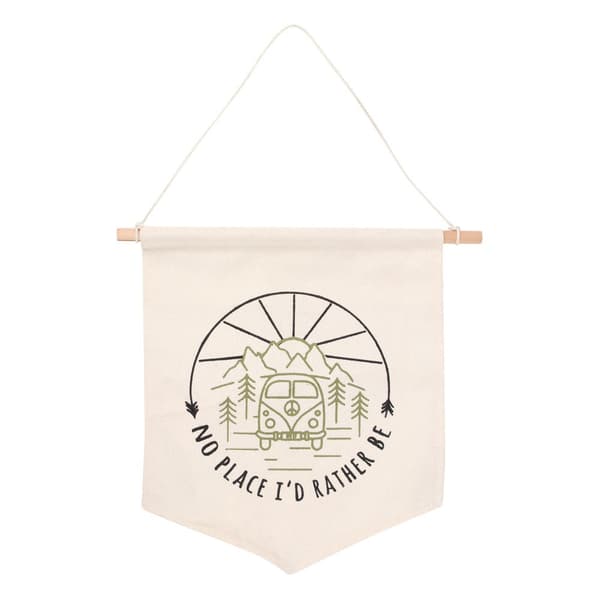 Something Different Happy Camper Pennant Beige One Size