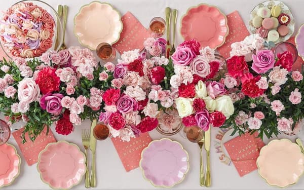 Happy Birthday Girlang Rosa Banner Grattis på Födelsedagen
