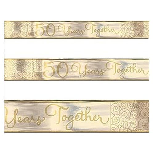 Spot on Gifts 50th Anniversary Banner Gold One Size
