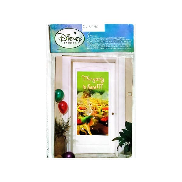 Disney Fairies The Party Is Here!!! Plastic Door Banner Multicoloured One Size