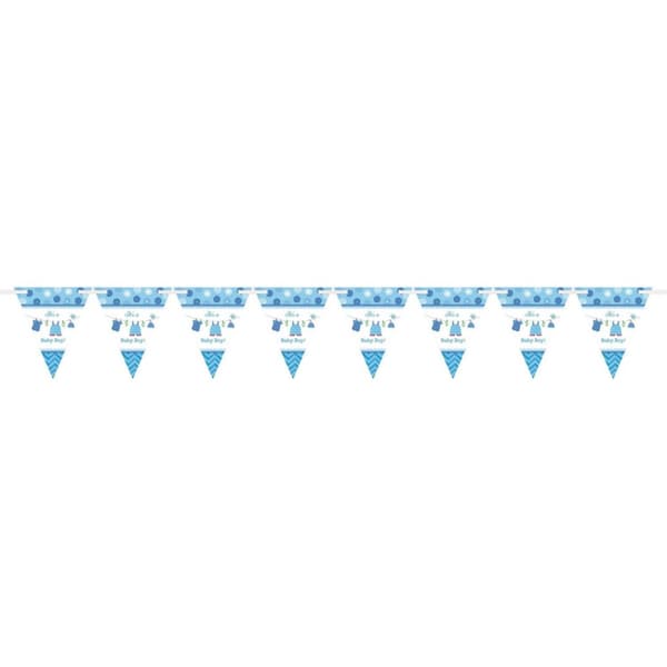 Amscan Baby Boy Bunting Blue/White One Size