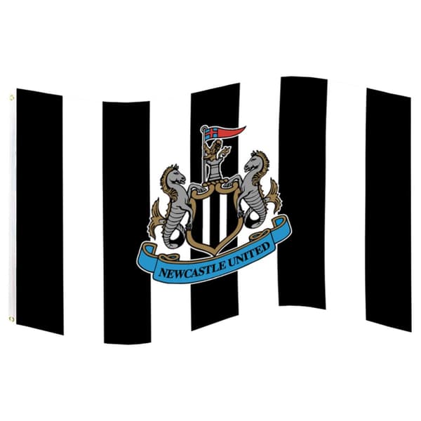 Newcastle United FC Crest Flag Black/White One Size
