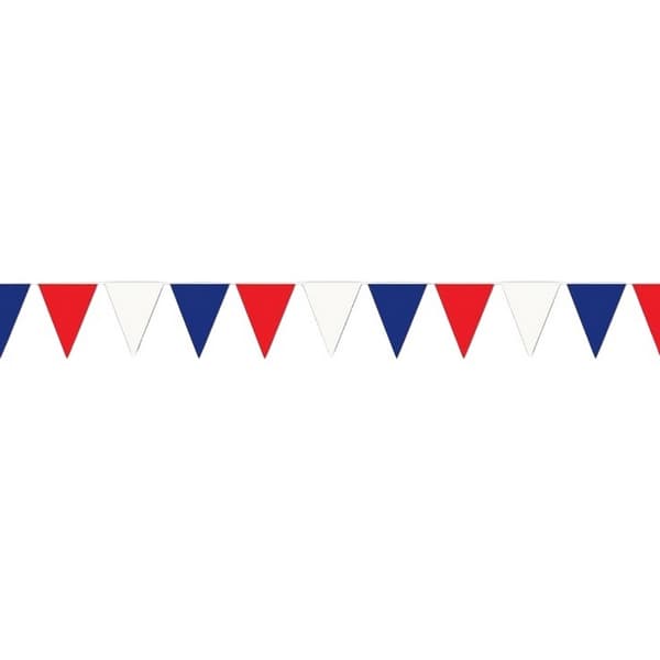 Unique Party Plain Banner Red/White/Blue One Size