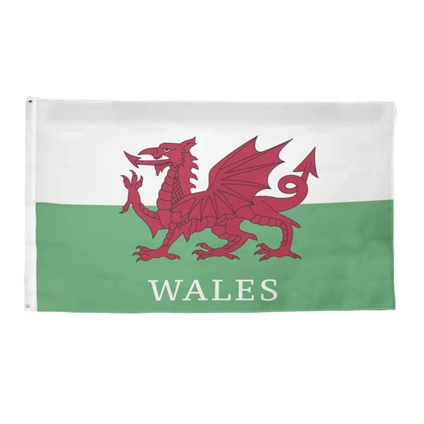 Wales Cymru Flag Green/White One Size