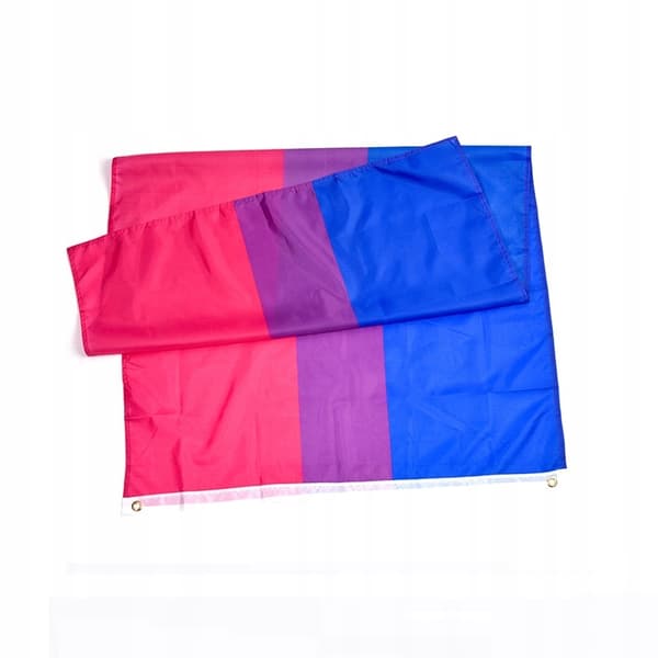 HBTQ REGNBÅGSFLAGGA STOR 90x150cm BISEXUALITET F7