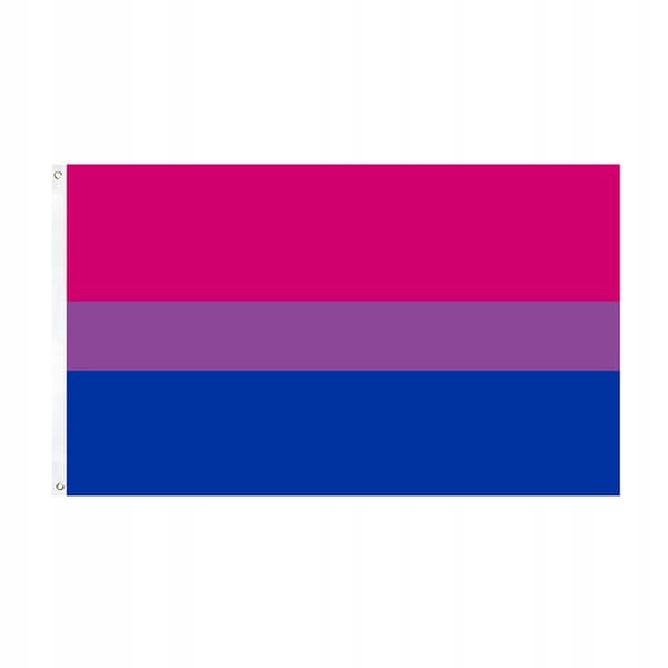 HBTQ REGNBÅGSFLAGGA STOR 90x150cm BISEXUALITET F7