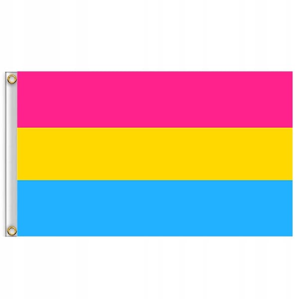 LGBT REGNBUEFLAG STOR 90x150cm PANSEKSUALITET F2