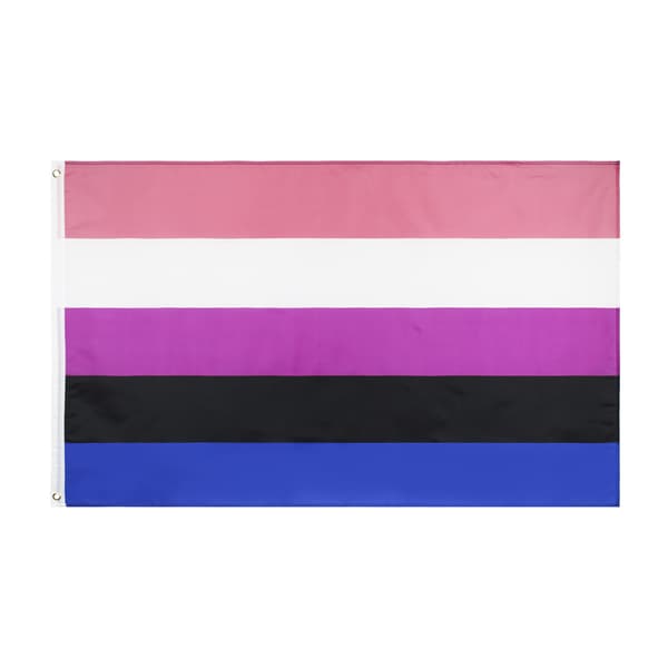 HBTQ-REGNBÅGSFLAGGA STOR 90x150cm GENDERFLUID F4