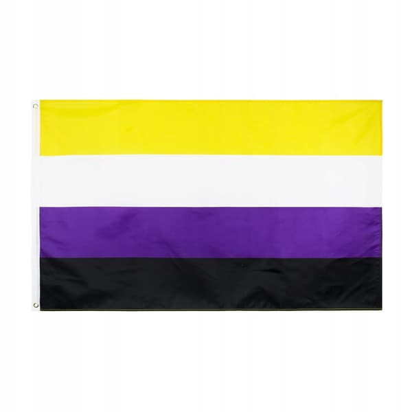 LGBT REGNBUEFLAG STOR 90x150cm IKKE-BINÆR F1