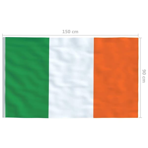 vidaXL Irlands flag 90x150 cm