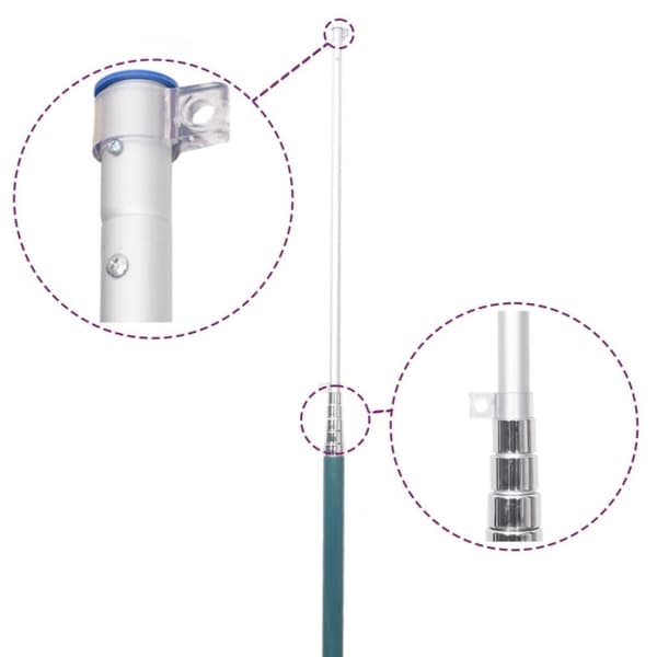 vidaXL Fransk flagg og stang 5,55 m aluminium