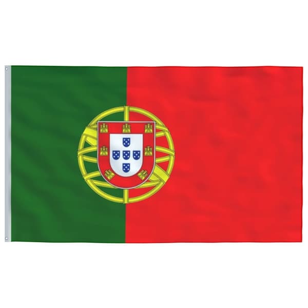vidaXL Portugisisk flagg og stang 6,23 m aluminium
