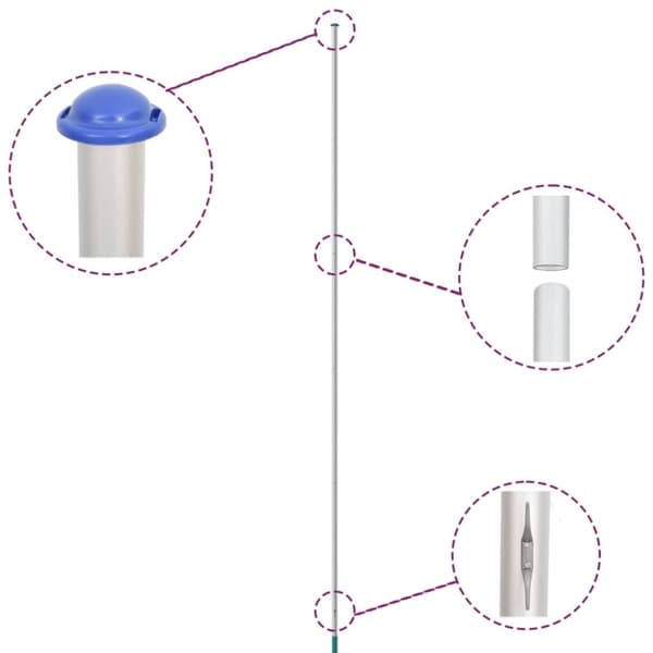 vidaXL Spansk flagg og stang 6,23 m aluminium
