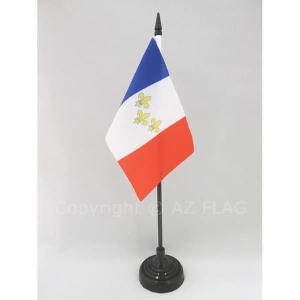 Fransk Monarchy Bordsflagga 15x10cm - Royalist - Kingdom of France Hög kvalitet