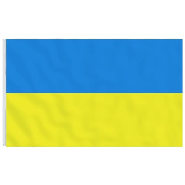 vidaXL Ukrainsk flagg og stang 6,23 m aluminium