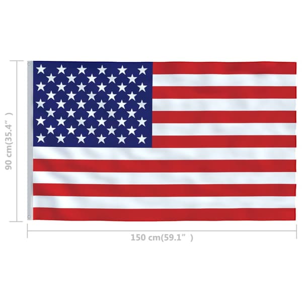 det amerikanske flag 90x150 cm