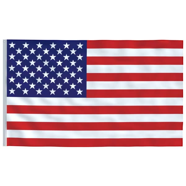 USA flag og flagstang 6,23 m aluminium