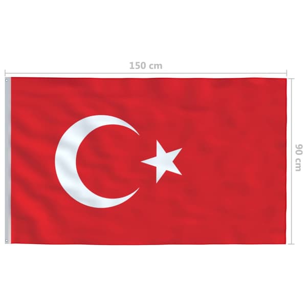 Tyrkiets flag 90x150 cm