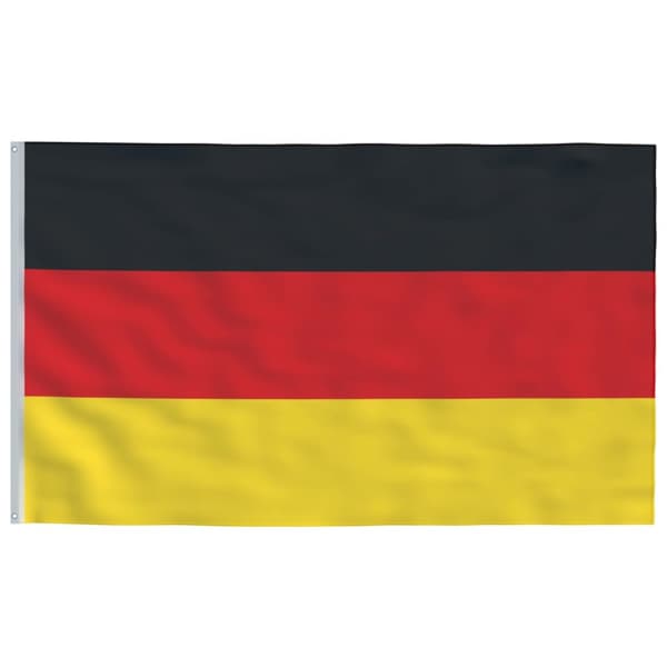 The Living Store Tyskland flag og flagstang 5,55 m aluminium -  Flag & vimpler