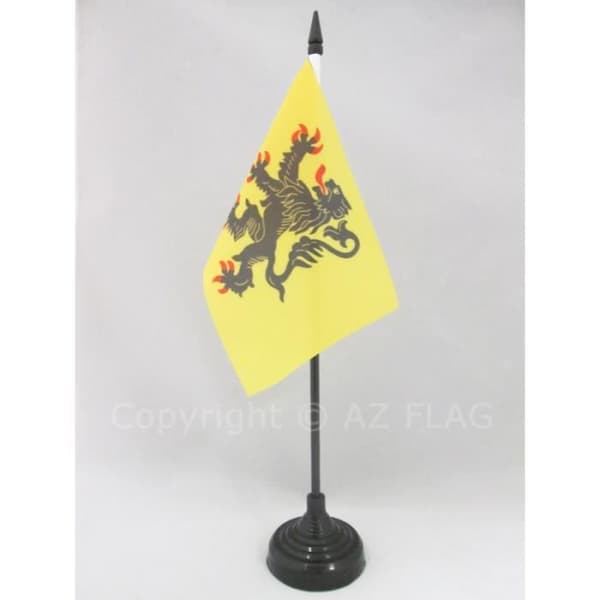 Bordsflagga - AZ FLAG - Flandern - 15x10cm - Polyester - Plastbas