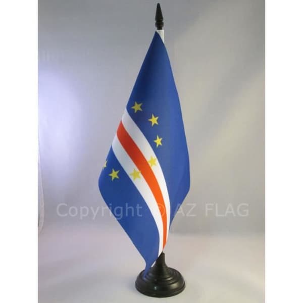 Kap Verde Bordsflagga 21x14cm - Kap Verdes...