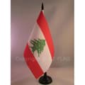 Miniatyrbild 1 av 3: Libanon bordsflagga 21x14cm - libanesisk hög ...