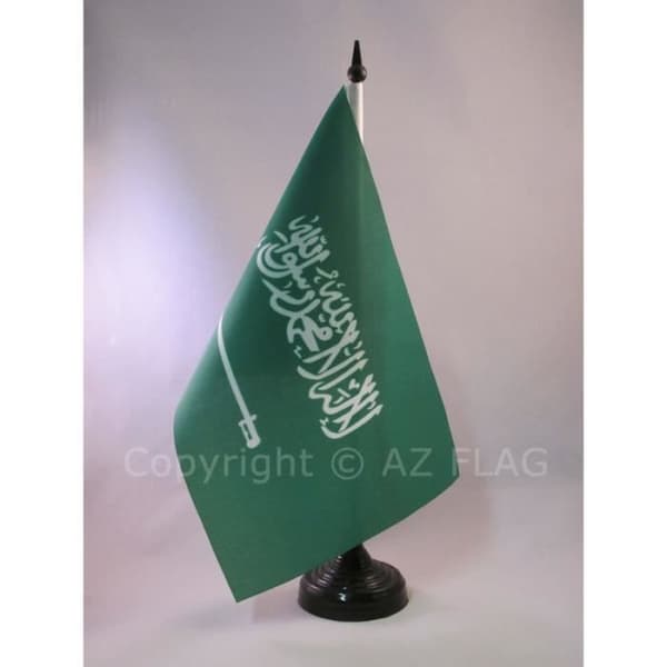 Saudiarabiens bordsflagga 21x14cm - så...