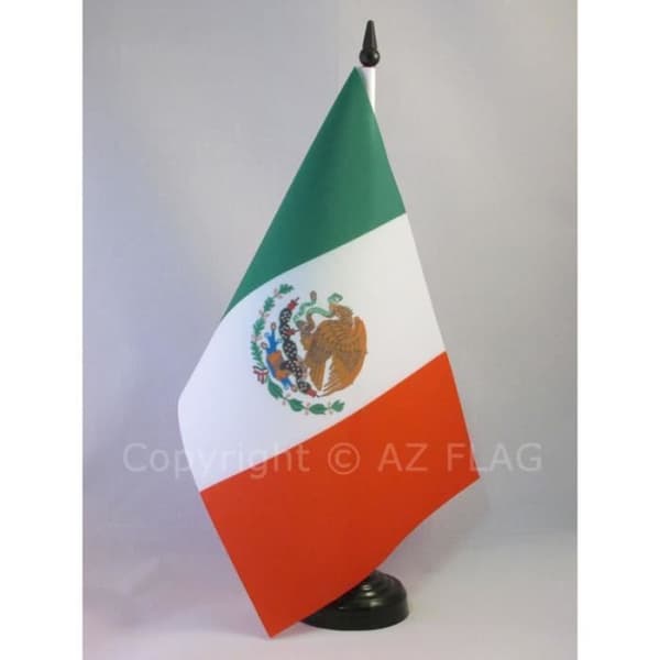 Mexico bordsflagga 21x14cm - mexikansk hög...