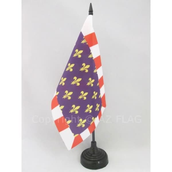Bordsflagga - A-Ö-FLAGGA - Province of Touraine - 21x14cm - Polyester - Inomhus