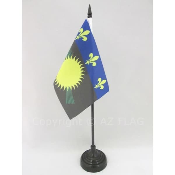 Guadeloupe Bordsflagga 15x10cm - Guadeloupe - Frankrike Hög kvalitet