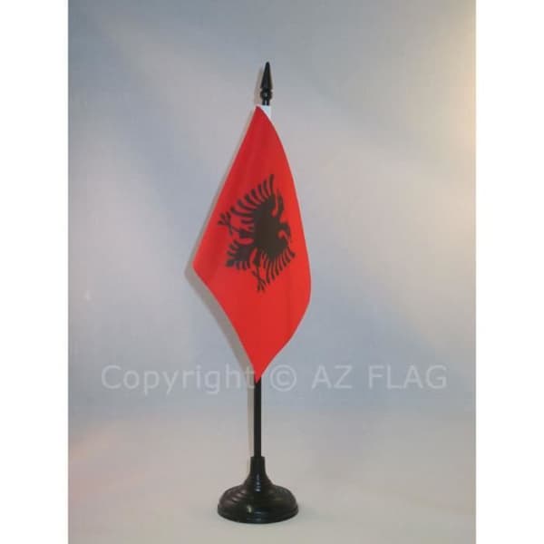 Albaniens bordsflagga 15x10cm - albansk hög...