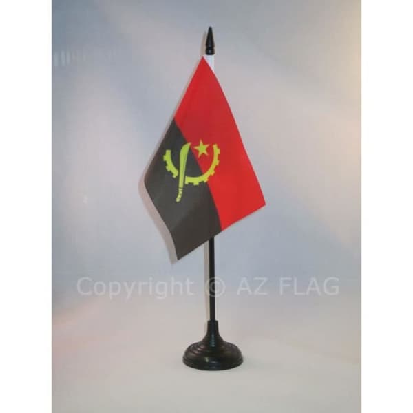 Angola Bordsflagga 15x10cm - Angolansk Hög...