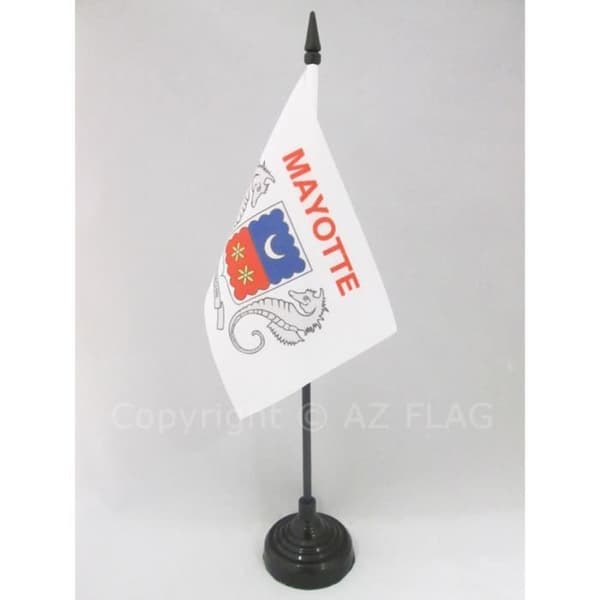 Mayotte Bordsflagga 15x10cm - Mahorais - Frankrike Hög kvalitet