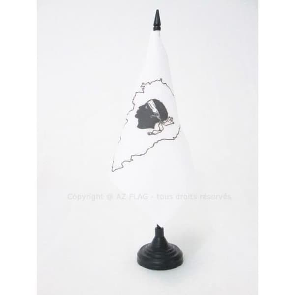 Corsica bordsflagga med ö 15x15cm - corsica Hög kvalitet