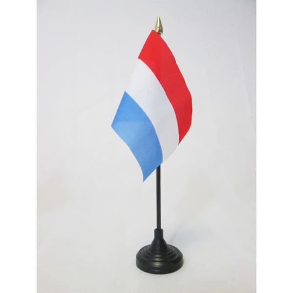 Bordflagga Luxemburg 15x10cm - luxemburgsk med guldspets