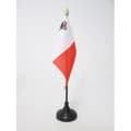 Miniatyrbild 1 av 2: Bordflagga Malta 15x10cm - maltesisk guldspets