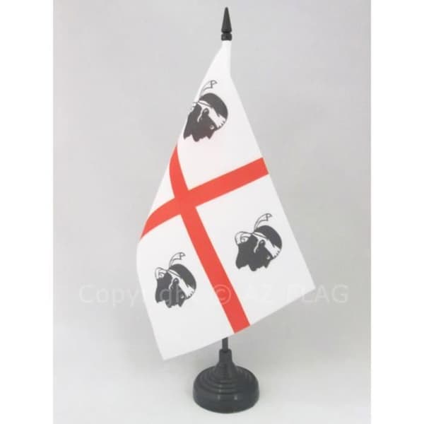 Bordflagga Sardinien 21x14cm - sardin - Italien Hög kvalitet