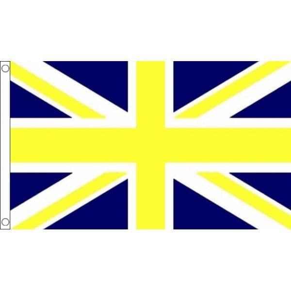 Flagga Storbritannien blå och gul 150x90cm - Union Jack - Storbritannien Hög kvalitet