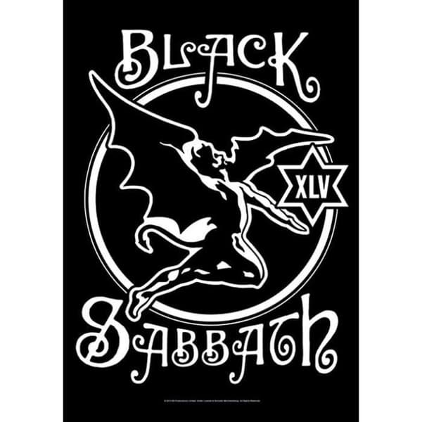 Drapeau - Black Sabbath - 45-årsjubileum - Svart/vit - 100% polyester - One size