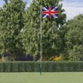 Miniatyrbild 1 av 2: Storbritanniens flagga och flaggstång 6,23 m aluminium