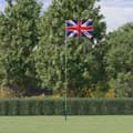 Miniatyrbild 1 av 2: Storbritanniens flagga och flaggstång 5,55 m aluminium
